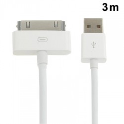 Cable USB iPhone / iPad - 3M BLANC